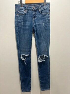 🌈 PARADISE MINE by ARITZIA jeans, low rise skinny, size 24, ripped knees